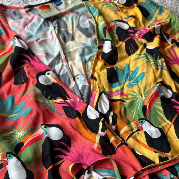 FARM Rio Multicolor Toucan Print Blouse - Picture 5 of 6